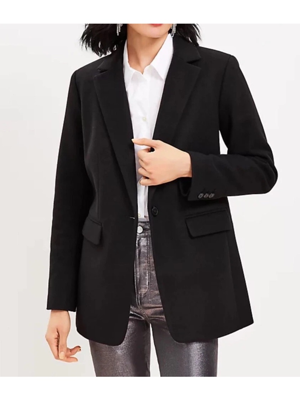 LOFT Black Single-Button Women's Blazer